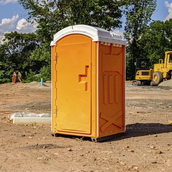 how often are the portable restrooms cleaned and serviced during a rental period in Castanea Pennsylvania